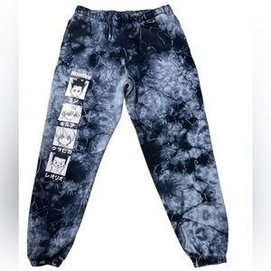 Chaps Kids Black & Gray Tie-Dye Joggers with Character Print